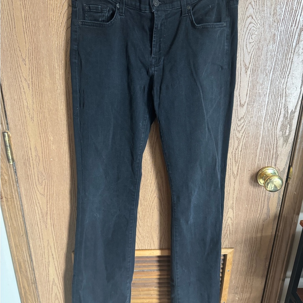 7 For All Mankind Black The Skinny Bootcut Waist 31
